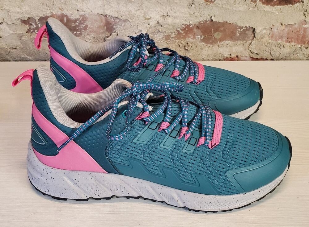 Avia Athletic Running Shoes Size 11 Teal Pink Mesh Upper Sneakers